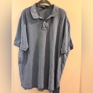 Polo Ralph Lauren Mens Blue Pastel Short Sleeve Polo Shirt Size XXL